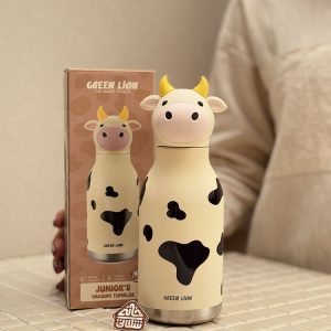 خرید بطری دوحالته استیل طرح گاو برند GREEN LION