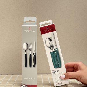 خرید ست قاشق چنگال و چاقو تاشو پیک نیک برند ویکتورینوکس VICTORINOX 6.7192.F9