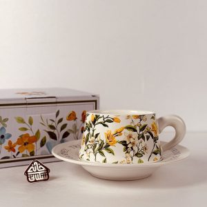 خرید ماگ و زیرماگی طرح گل