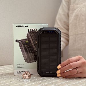 خرید پاوربانک اورجینال 20000 میلی آمپر برند GREEN LION مدل SOLAR MATE
