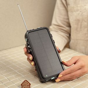 خرید پاوربانک و رادیو چندکاره پنل خورشیدی اورجینال 16000 میلی آمپر برند POWEROLOGY مدل PP049