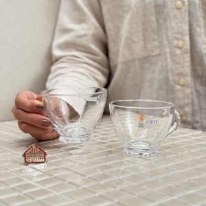 خرید ست 6 عددی فنجون چایی 210 میل برند DELI GLASS