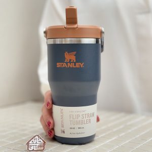 خرید تراول ماگ نی دار استنلی سایز کوچک 590 میل اورجینال مدل FLIP STRAW TUMBLER