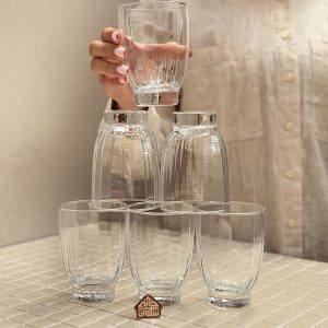 ست 6 عددی نیم لیوان پایه دار پاشاباغچه مدل Amore کد003688 - تصویر 5