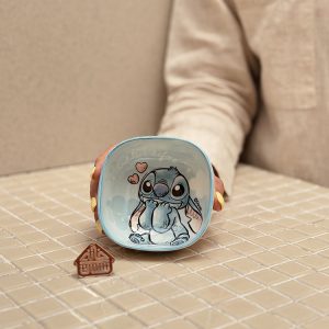 خرید ست 4 عددی پیاله دیزنی استیچ سینی بامبو دار