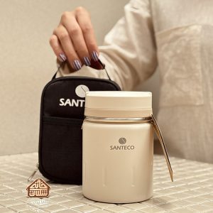 خرید ظرف غذا کیف مشکی 500 میل مدل KOGE برند فرانسوی SANTECO