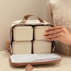 خرید ظرف غذا 4 تایی کیف دار