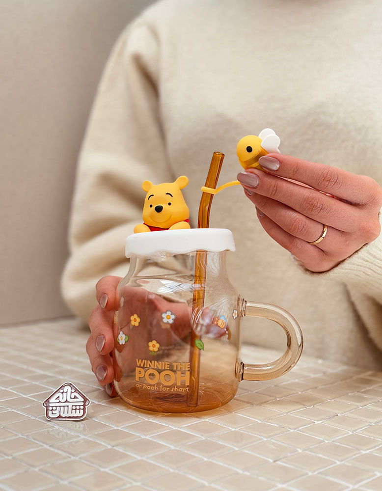 خرید ماگ دیزنی پو درب سیلیکون