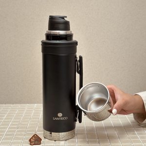 خرید فلاسک 1 لیتری دسته تاشو مدل ASPEN برند فرانسوی SANTECO