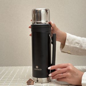 خرید فلاسک 1 لیتری دسته تاشو مدل ASPEN برند فرانسوی SANTECO