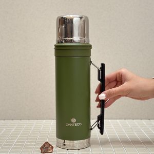 خرید فلاسک 1 لیتری دسته تاشو مدل ASPEN برند فرانسوی SANTECO