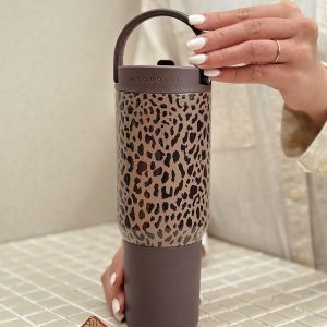 خرید تامبلر نی دار اورجینال پلنگی برند HYDRO JUG