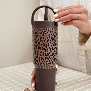 خرید تامبلر نی دار اورجینال پلنگی برند HYDRO JUG