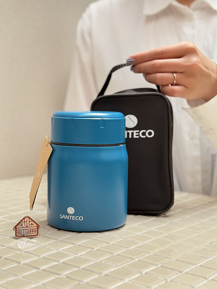خرید ظرف غذا 500 میل مدل RENA برند فرانسوی SANTECO کیف دار