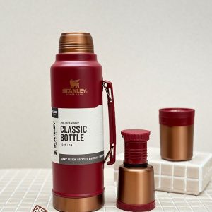 خرید فلاسک استنلی اورجینال 1 لیتر دو درب CLASSIC BOTTLE لیمید زرشکی