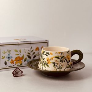 خرید ماگ و زیرماگی طرح گل