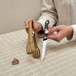 خرید ست ظروف مسافرتی استیل چهارنفره کیف دار طلایی