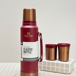 خرید فلاسک استنلی اورجینال 1 لیتر دو درب CLASSIC BOTTLE لیمید زرشکی