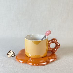 خرید ماگ و زیر ماگی طرح گل