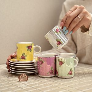 خرید ست 6 عددی قهوه خوری برند ترک Perotti طرح گل