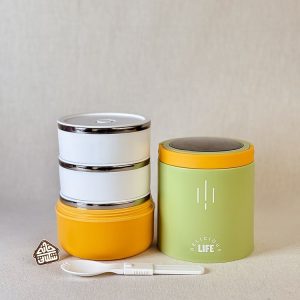 خرید ظرف غذا سه طبقه داخل استیل