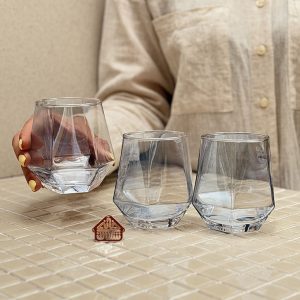 خرید ست 6 عددی ماگ چندضلعی 310 میل برند DELI GLASS