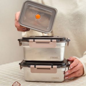 خرید ظروف استیل درب قفلی