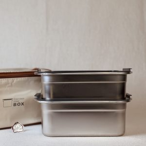 خریدلانچ باکس دوعددی استیل کیف دار