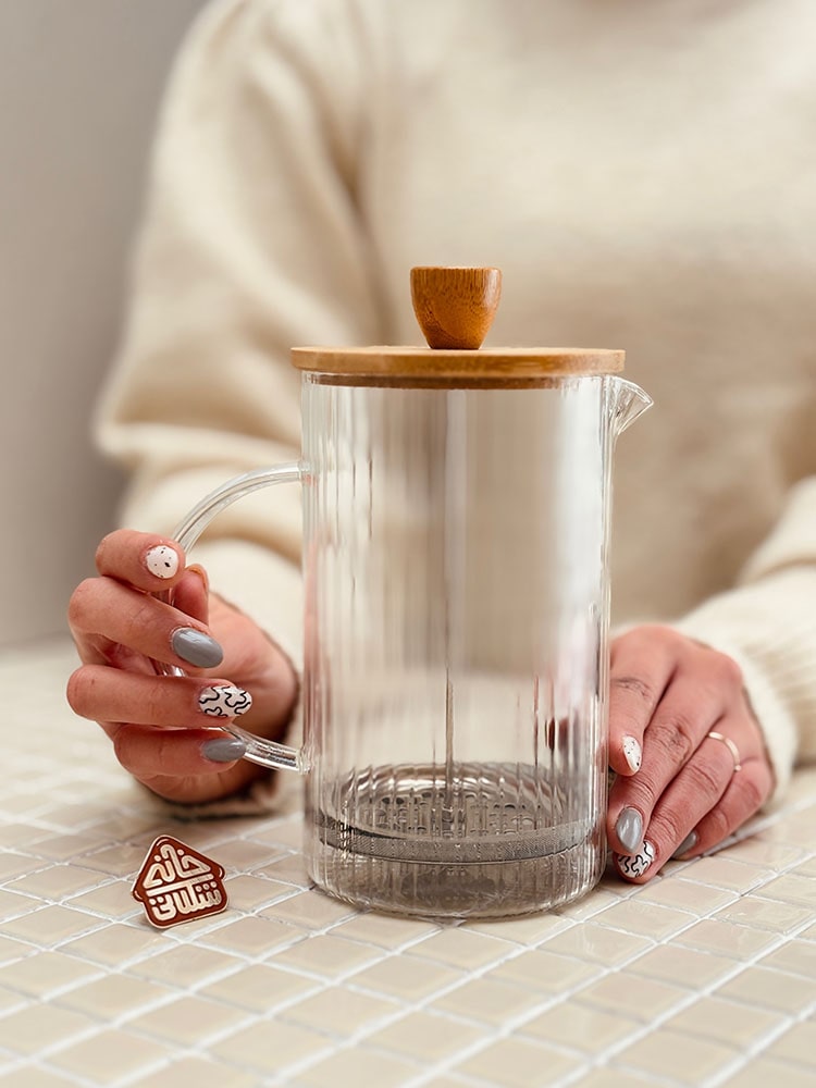 خرید فرنچ پرس پیرکس درب بامبو