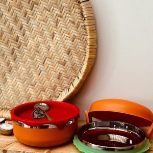 خرید ظرف غذای داخل استیل همبرگر