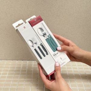 خرید ست قاشق چنگال و چاقو تاشو پیک نیک برند ویکتورینوکس VICTORINOX 6.7192.F9