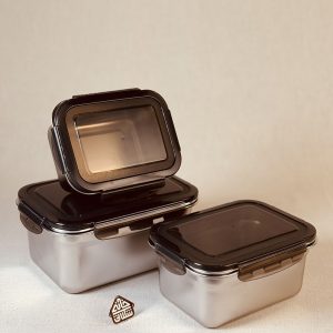 خرید ظروف استیل درب قفلی