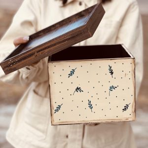 خرید جعبه چوبی درب دار