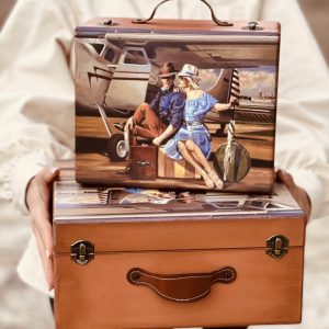 خرید چمدون چوبی دستساز
