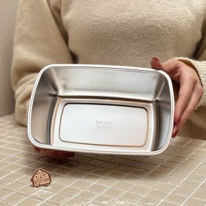 خرید ظرف غذا وکیوم استیل درب دار 7 تیکه