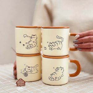 خرید ماگ کیوت طرح گربه