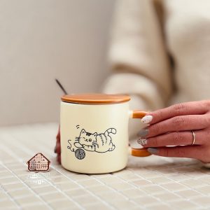 خرید ماگ کیوت طرح گربه