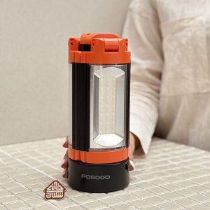خرید چراغ شارژی کمپینگ پایه دار 9000mAh تاشو تلسکوپی برند PORODO