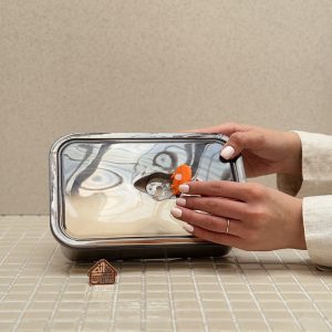 خرید ست 4 عددی ظروف استیل درب دار 1700 میل