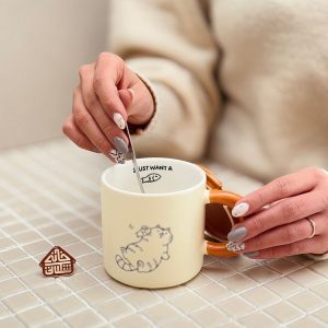 خرید ماگ کیوت طرح گربه