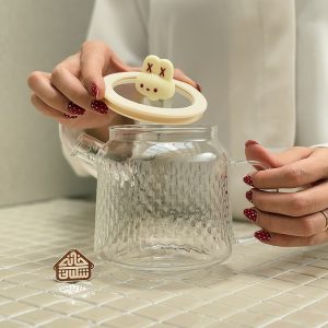 خرید قوری پیرکس و ماگ سرامیکی فانتزی هیتر دار