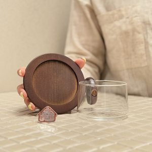 خرید ماگ پیرکس دسته چوبی