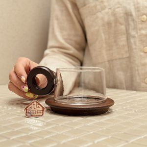 خرید ماگ پیرکس دسته چوبی