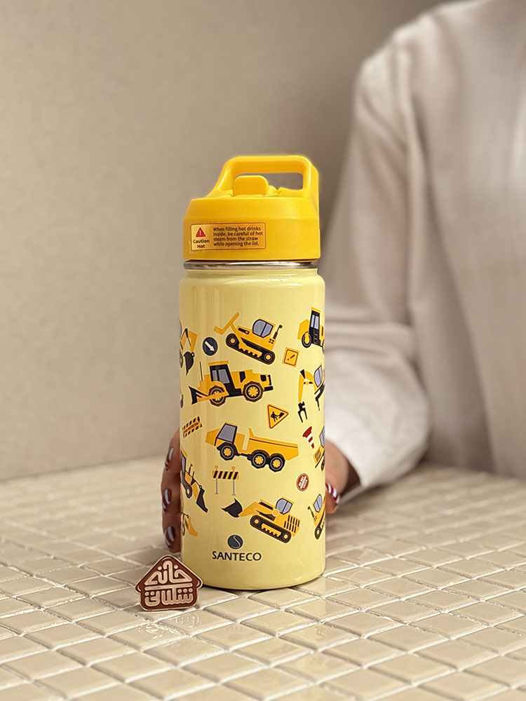 خرید تراول ماگ نی دار 500 میل فانتزی مدل AOSTA KIDS برند فرانسوی SANTECO