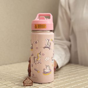 خرید تراول ماگ نی دار 500 میل فانتزی مدل AOSTA KIDS برند فرانسوی SANTECO