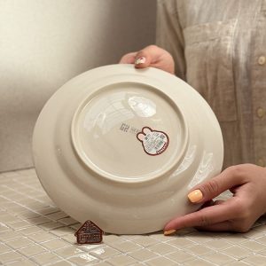 ظروف سرامیکی طرح خرگوش دسته گل دار کد003696 - تصویر 2