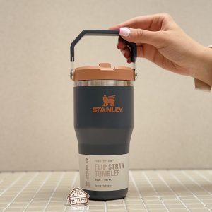 خرید تراول ماگ نی دار استنلی سایز کوچک 590 میل اورجینال مدل FLIP STRAW TUMBLER