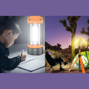 خرید چراغ شارژی کمپینگ پایه دار 9000mAh تاشو تلسکوپی برند PORODO