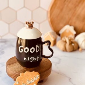 خرید ماگ سفید مشکی
