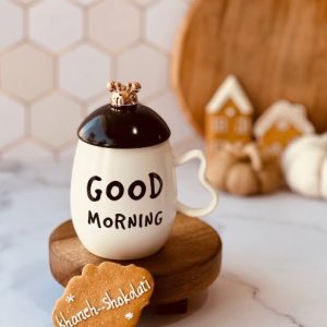خرید ماگ سفید مشکی